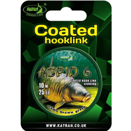 Katran Onderlijnmateriaal ASPID 6 Coated Braided Hooklink 25lb 10mtr
