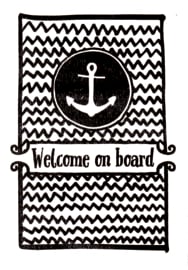 Ansichtkaart ‘Welcome on board’