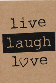 Ansichtkaart ‘Live, laugh, love’