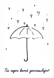 Ansichtkaart ‘Na regen komt zonneschijn!’