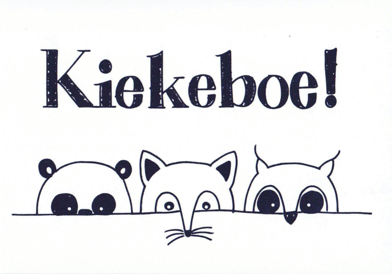 Ansichtkaart ‘Kiekeboe!’