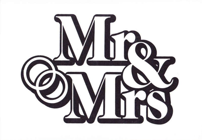 Ansichtkaart ‘Mr & Mrs’