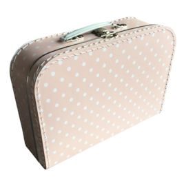 Kinderkoffertje Large roze polkadot 30 cm  x 21 cm  x 9 cm