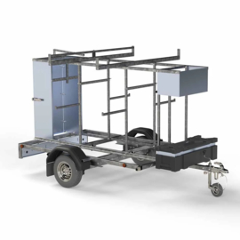 Rolsteiger ASC 135x250x1025 met afsluitbare aanhanger - speciaal