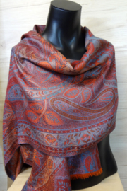 zijden sjaal paisley oranje
