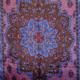 zijden sjaal roze met print