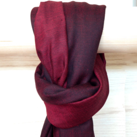 zijden sjaal reversible rood/zwart