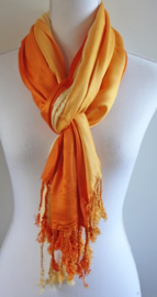 Sjaal in kleurverloop oranje