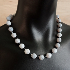 ketting grijs-witte jade