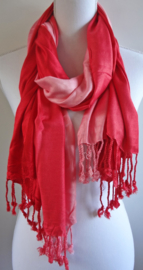 Sjaal met kleurverloop in rood