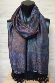 sjaal paars en blauw