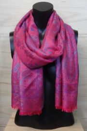 zijden sjaal roze paisley