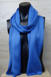 Sjaal in blauw, 50% wol