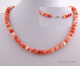 Ketting van oranje jade