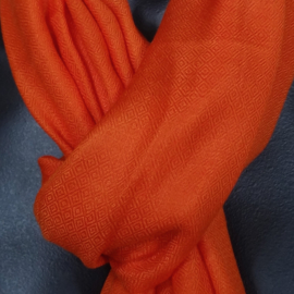 Sjaal in oranje, 50% wol