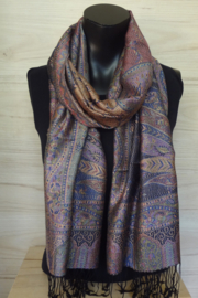 sjaal paisley blauw