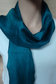 zijden sjaal petrolblauw
