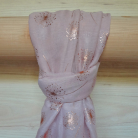 sjaal roze met pluizenbol
