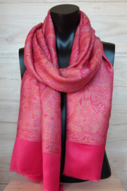 sjaal paisley roze rood