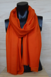 Sjaal in oranje, 50% wol