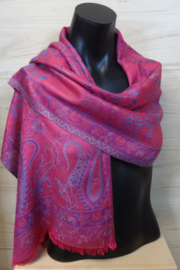 zijden sjaal roze paisley
