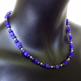 ketting lapis lazuli, cat's eye