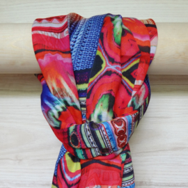 sjaal met patchwork print