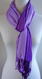 Sjaal in kleurverloop paars
