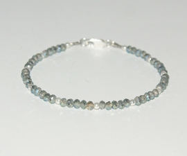 Armband van kristalglas grijs-blauw