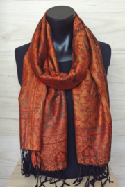 sjaal paisley oranje