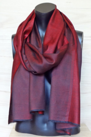 zijden sjaal reversible rood/zwart