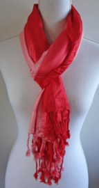 Sjaal met kleurverloop in rood