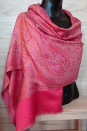 sjaal paisley roze rood