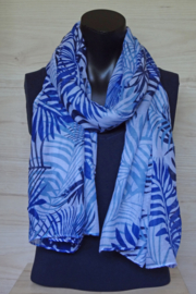 sjaal met varens blauw