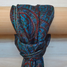 zijden sjaal multicolor donkergrijs