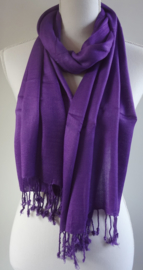 Geweven sjaal in helder paars