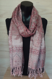 sjaal paisley roze