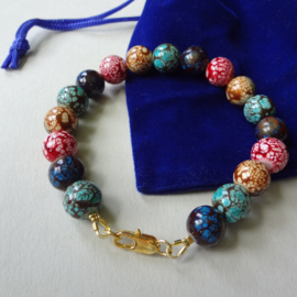 armband in kleurenmix met batik design