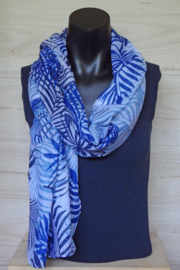 sjaal met varens blauw