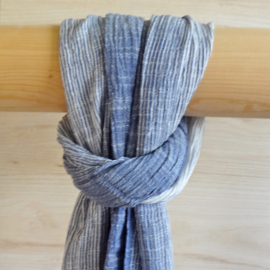 katoenen sjaal streepjes donkerblauw-wit