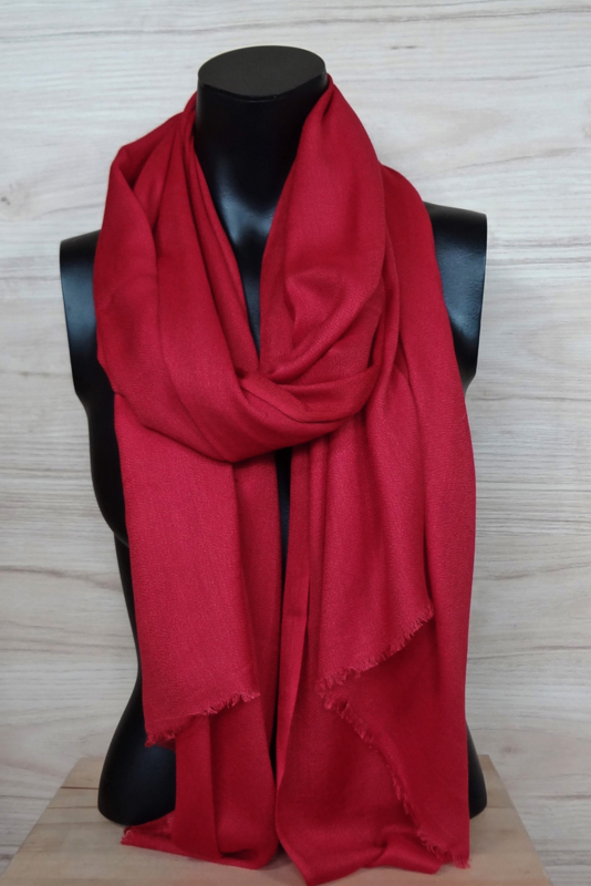 Sjaal in rood, 50% wol