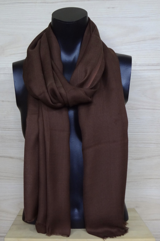 Sjaal in bruin, 50% wol