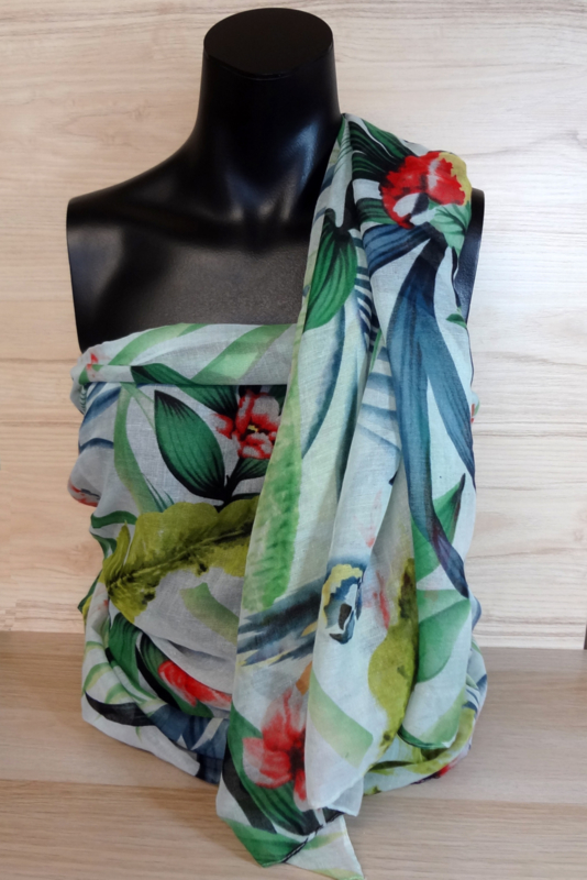 Sjaal tropisch dessin