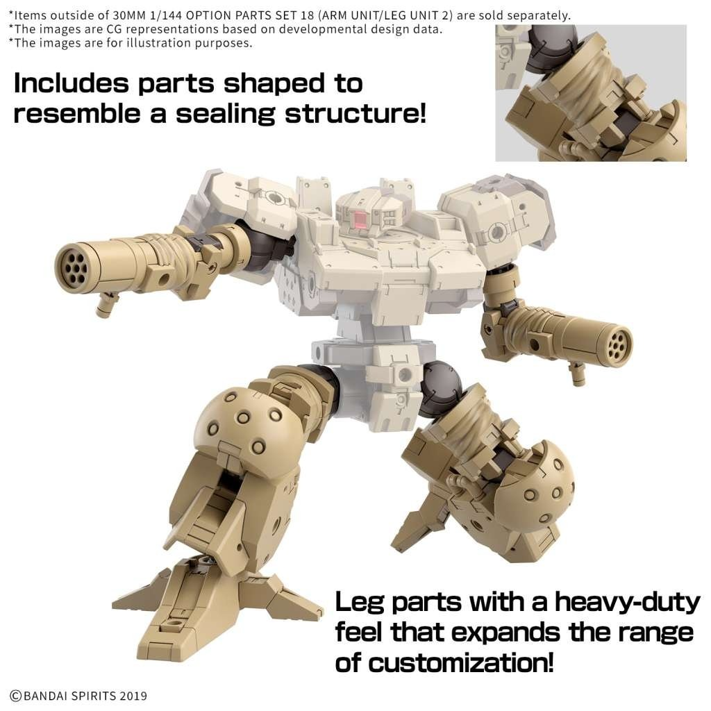 30mm Model Kit 1/144 Option Parts Set 18 Arm Unit/Leg Unit 2 - Bandai [Nieuw]