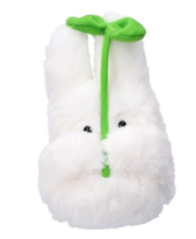 Studio Ghibli My Neighbor Totoro Nakayoshi Knuffel White Totoro with leaf - Benelic [Nieuw]