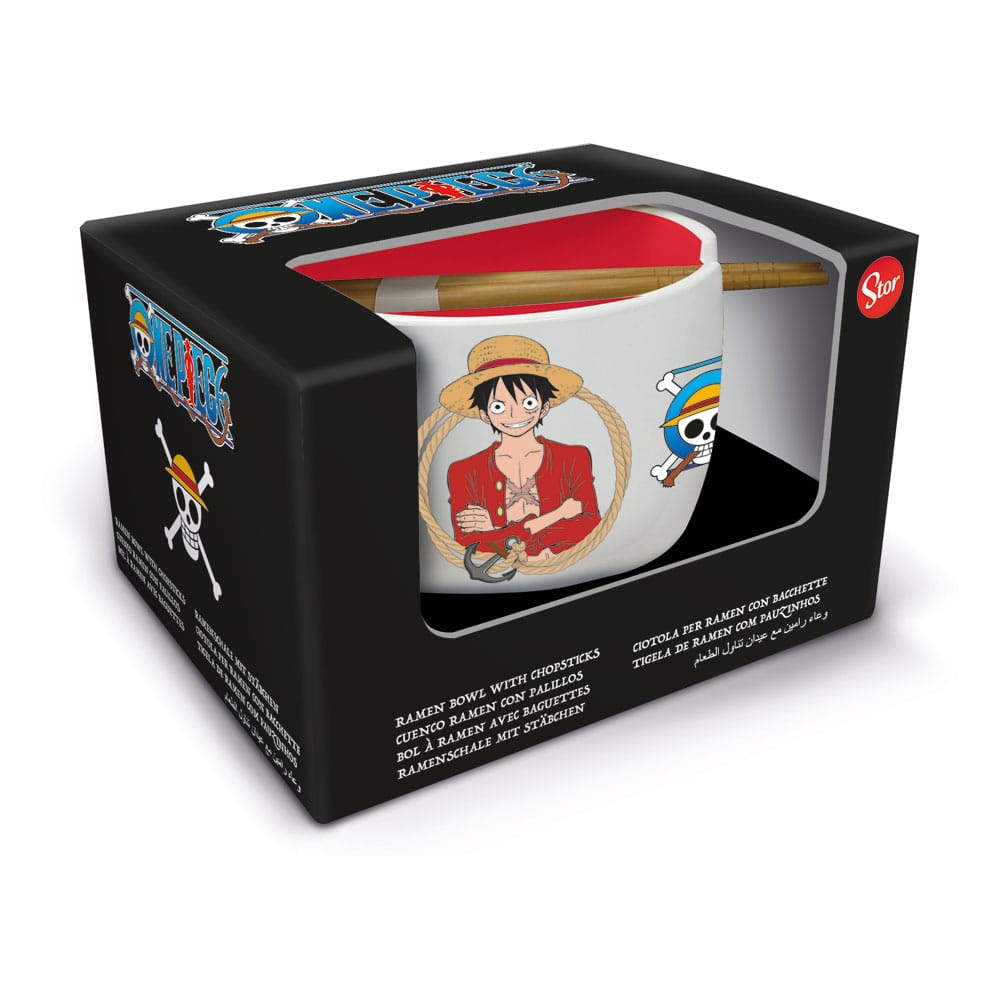 One Piece Ramen Bowl with Chopsticks Classic - Stor [Nieuw]