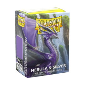 Dragon Shield Matte Dual Nebula & Silver Sleeves Standard Size (100) [Nieuw]