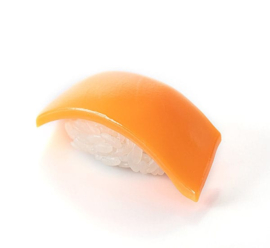 Sushi Plastic Model Kit 1/1 Salmon 3 cm - Syuto Seiko [Nieuw]