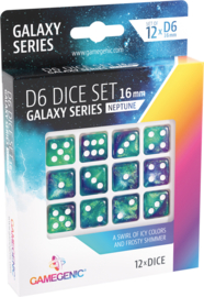Dobbelstenen Set (D6 Dice Set) 16mm Galaxy Series Neptune - Gamegenic [Nieuw]