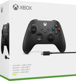 Xbox Controller Wireless + USB C Kabel - Xbox Series X/S (Carbon Black) - Microsoft [Nieuw]